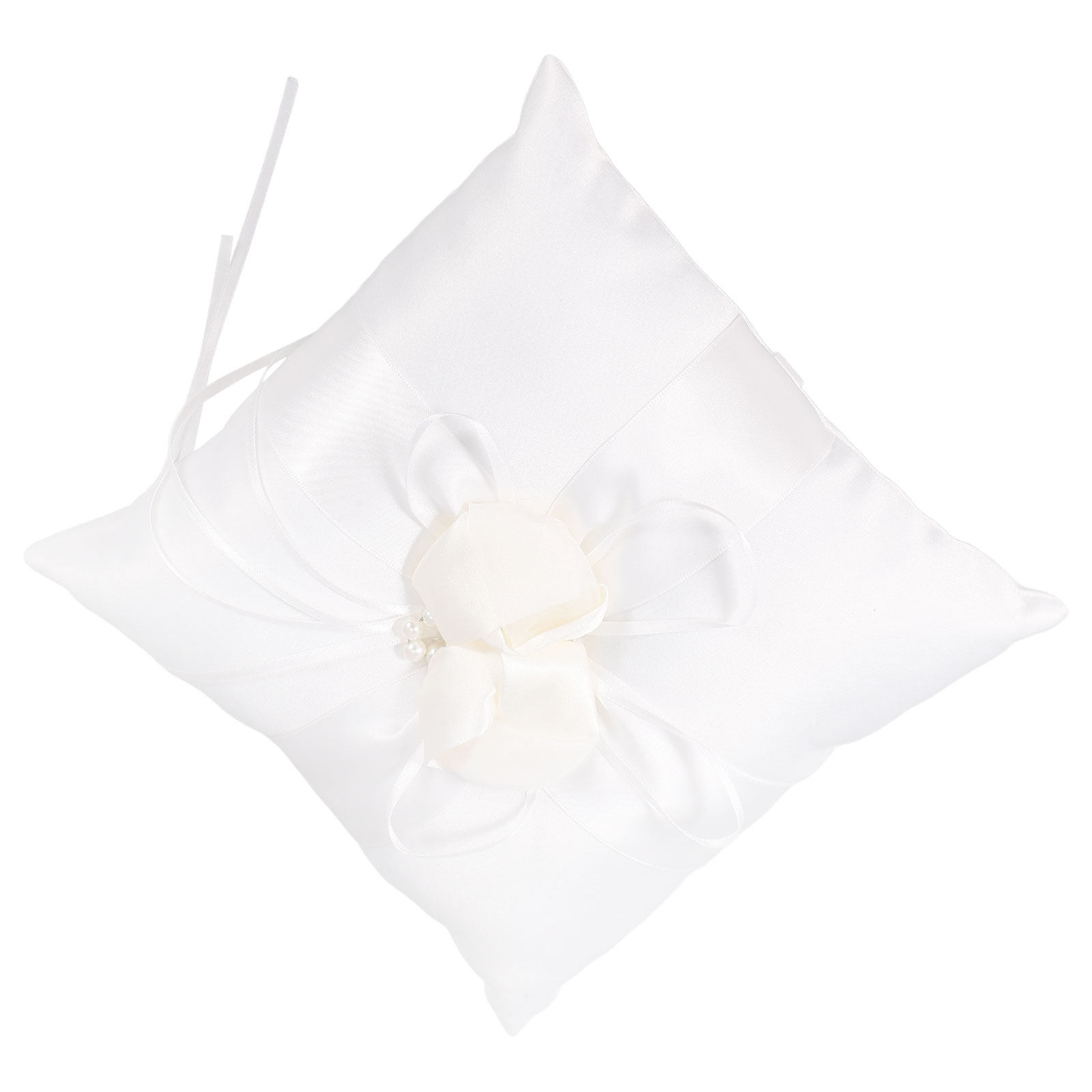 Ring Bearer Pillow - Wedding Ring Pillow Pocket 20x20cm White