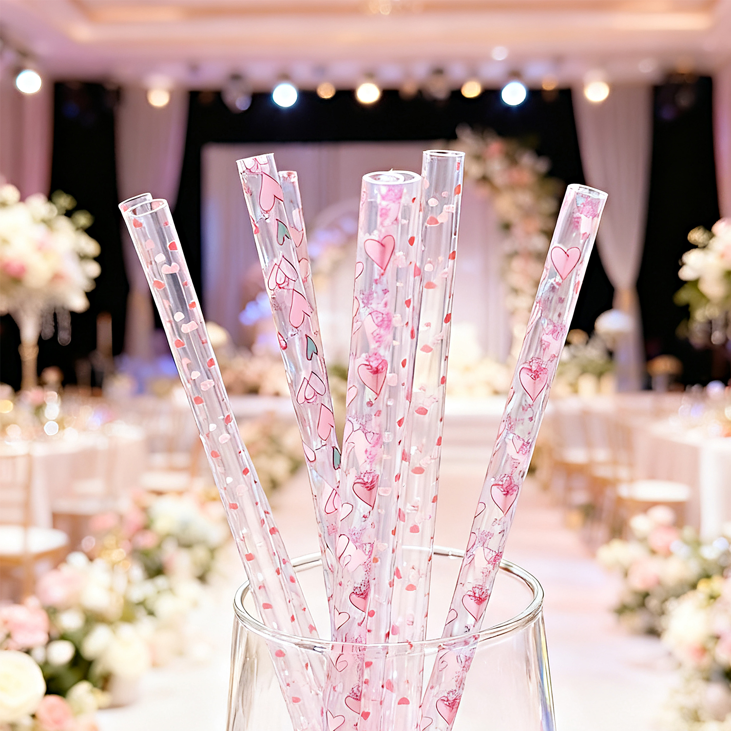 Wedding Fountain - Pink Romantic Valentine's Wedding-Themed Reusable Drinking
