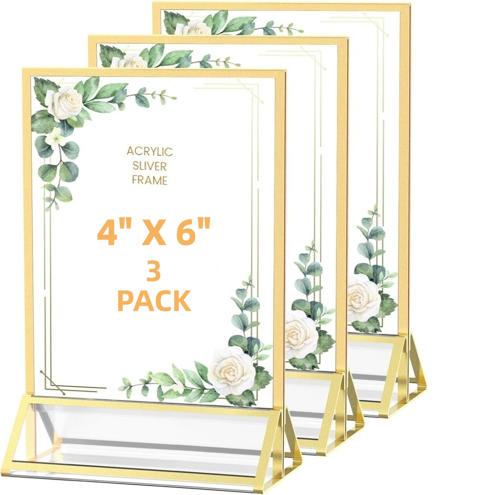 Table Number Gold - 3Pcs 4x6
