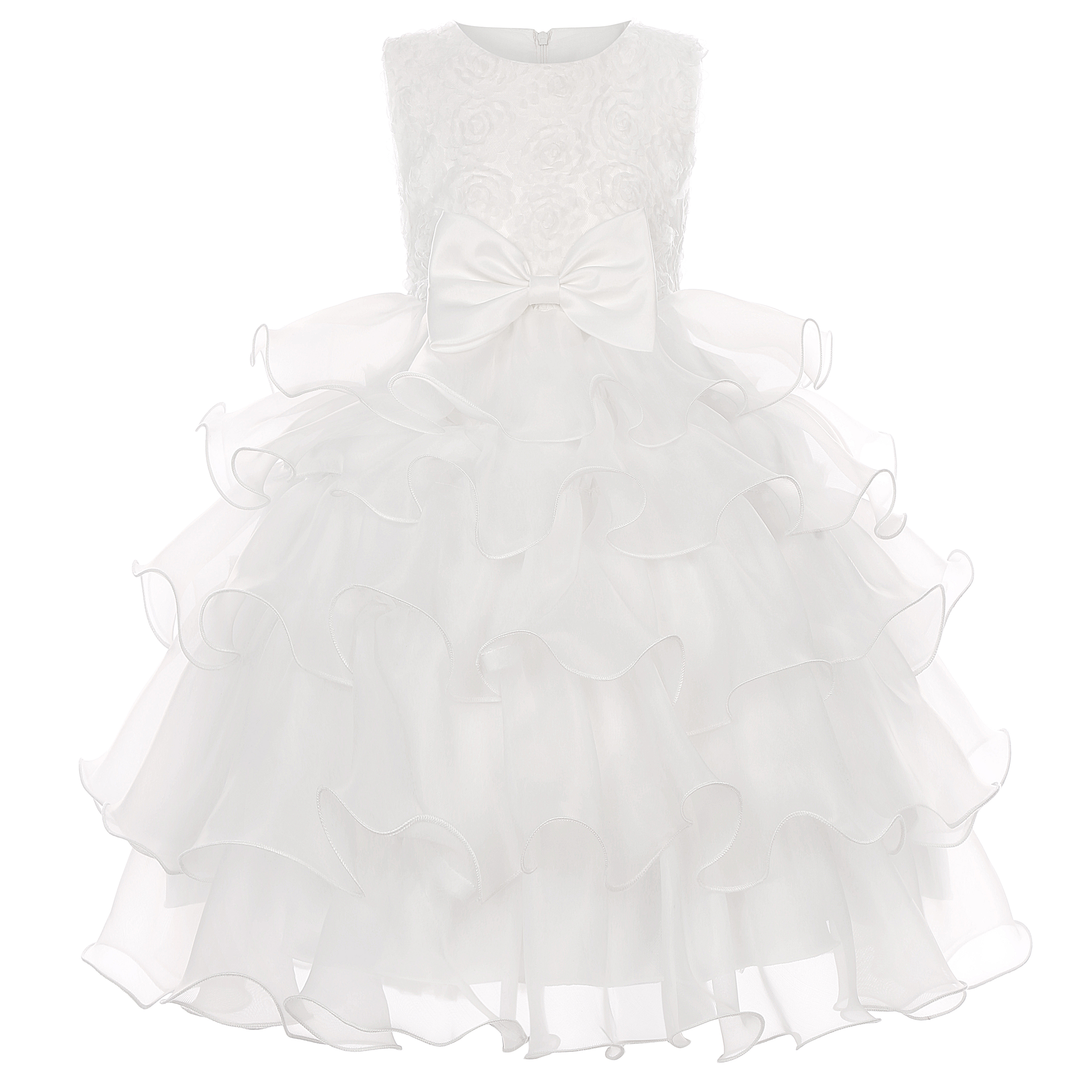 Wedding Lulu - Floral chiffon dress, wedding cake dress,