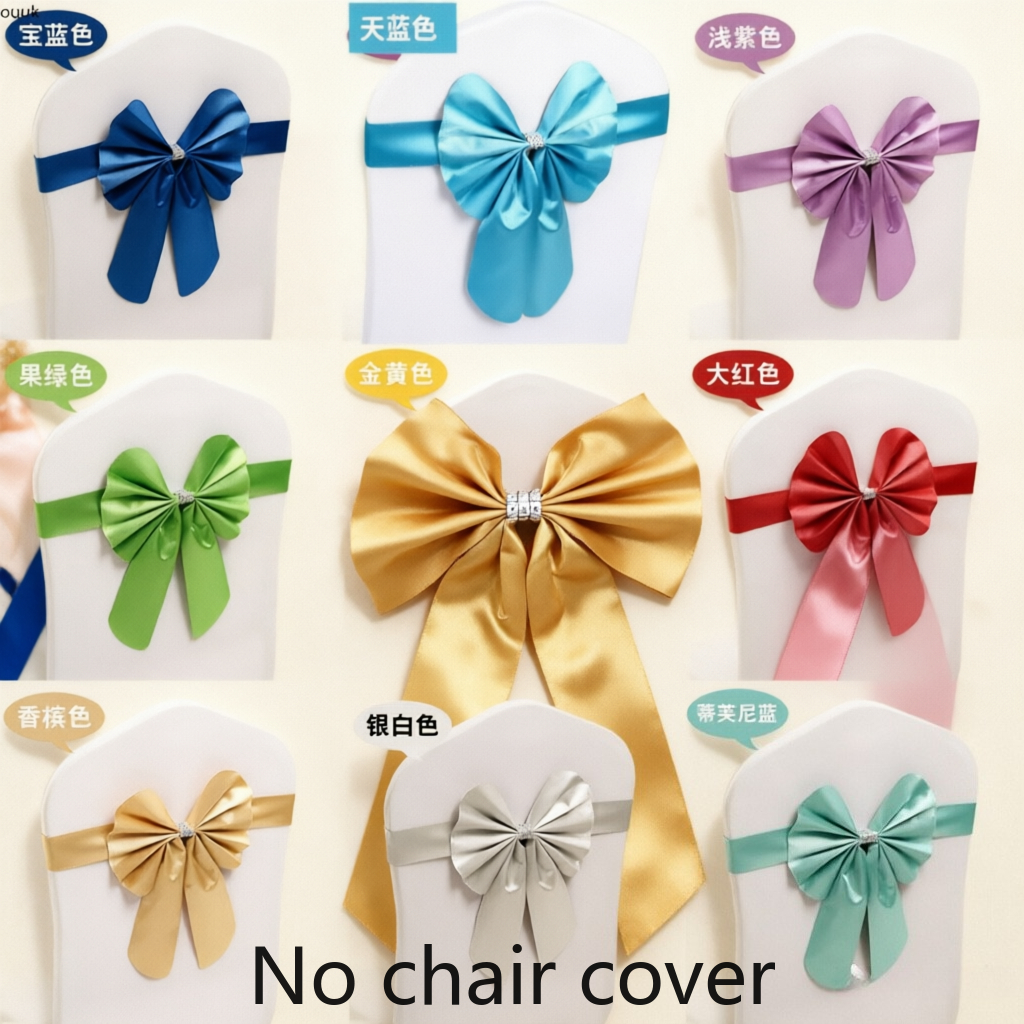 Chair Sash Organza - 10pcs Burgundy & Royal Blue Elastic