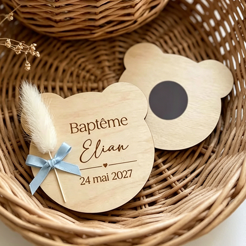 Wedding Supply List - Customizable Wooden Magnets Gift Tags,Dried Flower