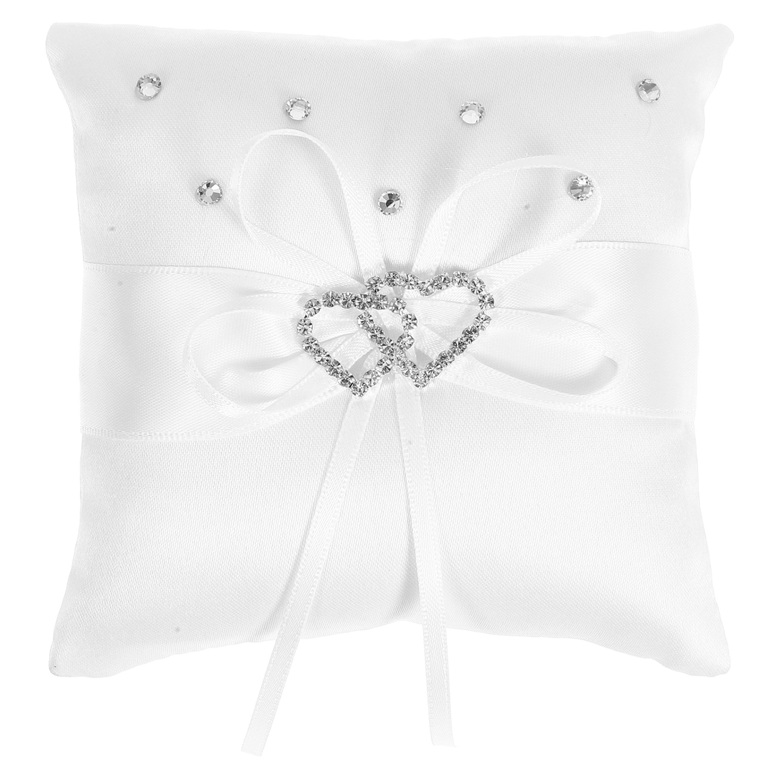 Ring Bearer Pillow - Double Heart Wedding Ring Pillow Bridal