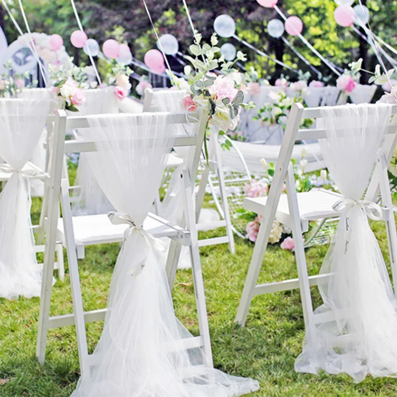 Chair Sash Organza - 50PC Organza Chair sashes For Wedding