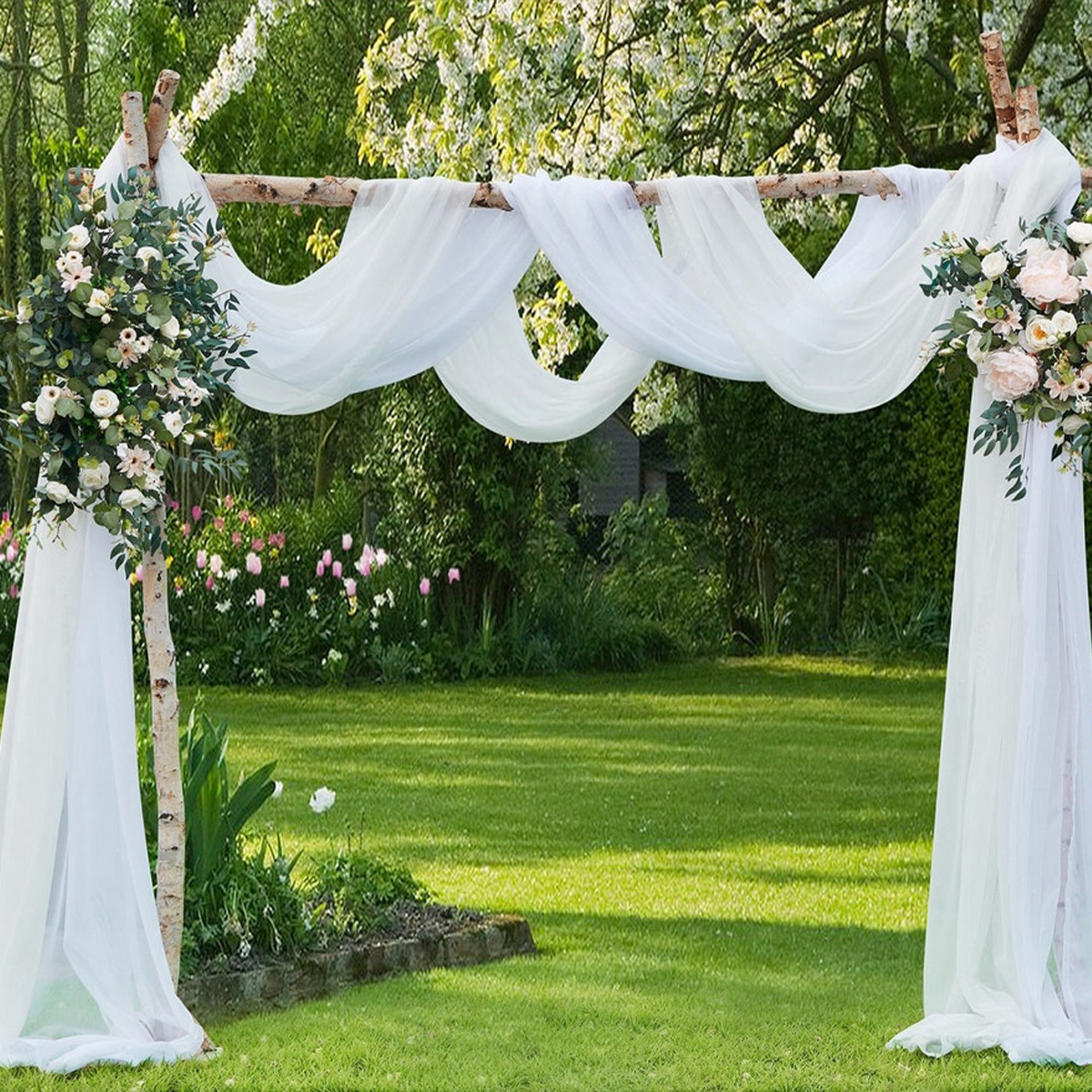 Chair Sash Organza - Wedding Organza Tulle Yarn Crystal Sheer