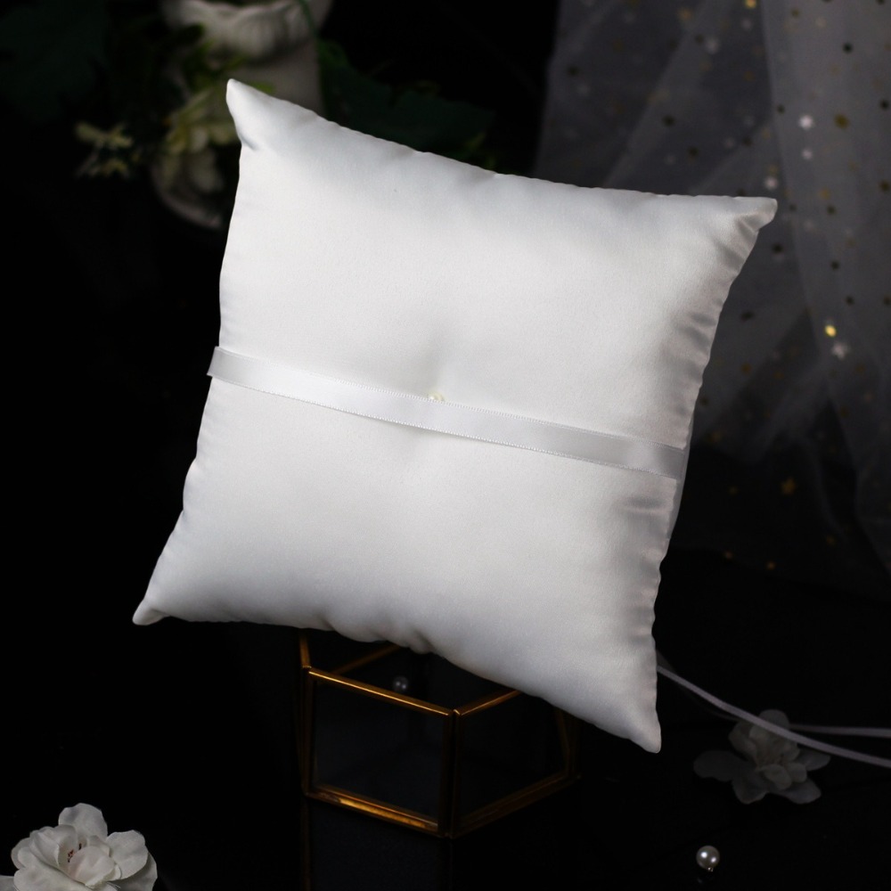 Ring Bearer Pillow - Romantic Wedding Ring Pillow Sparkling Rhinestones