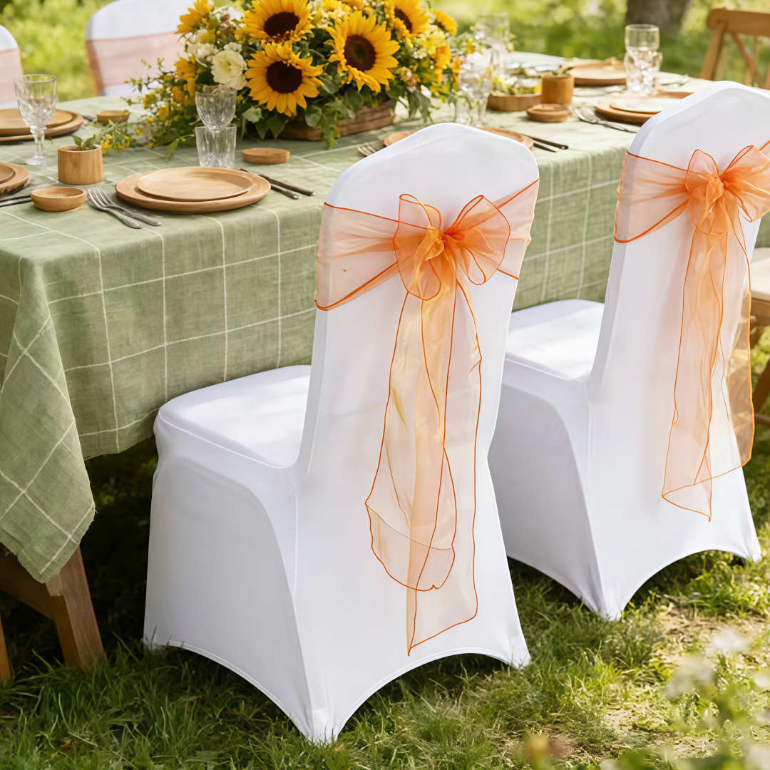 Chair Sash Organza - Wedding Chair Decoration Organza Chair Sashes