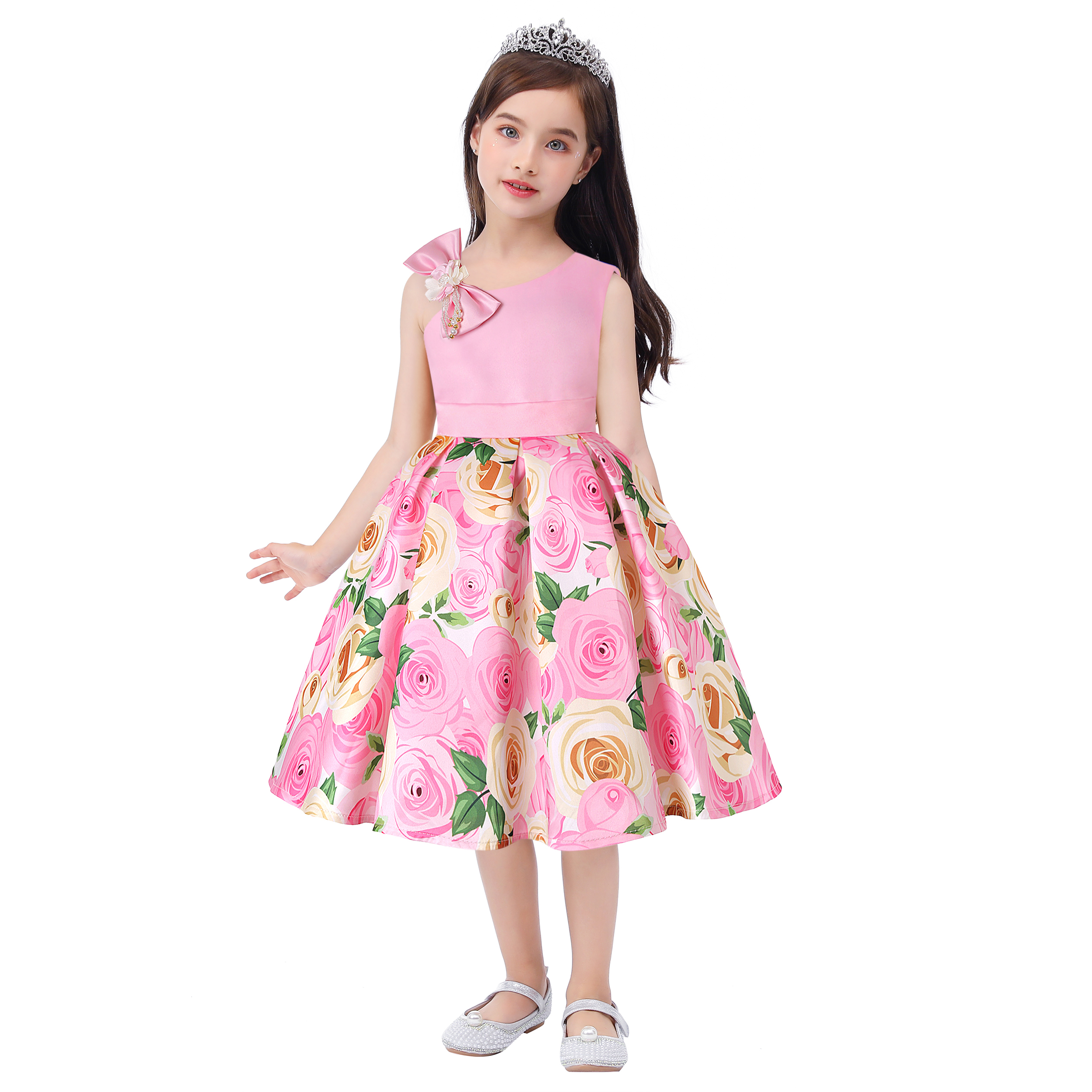 Wedding Lulu - Children's Flower Girl Dress with One-Shoulder