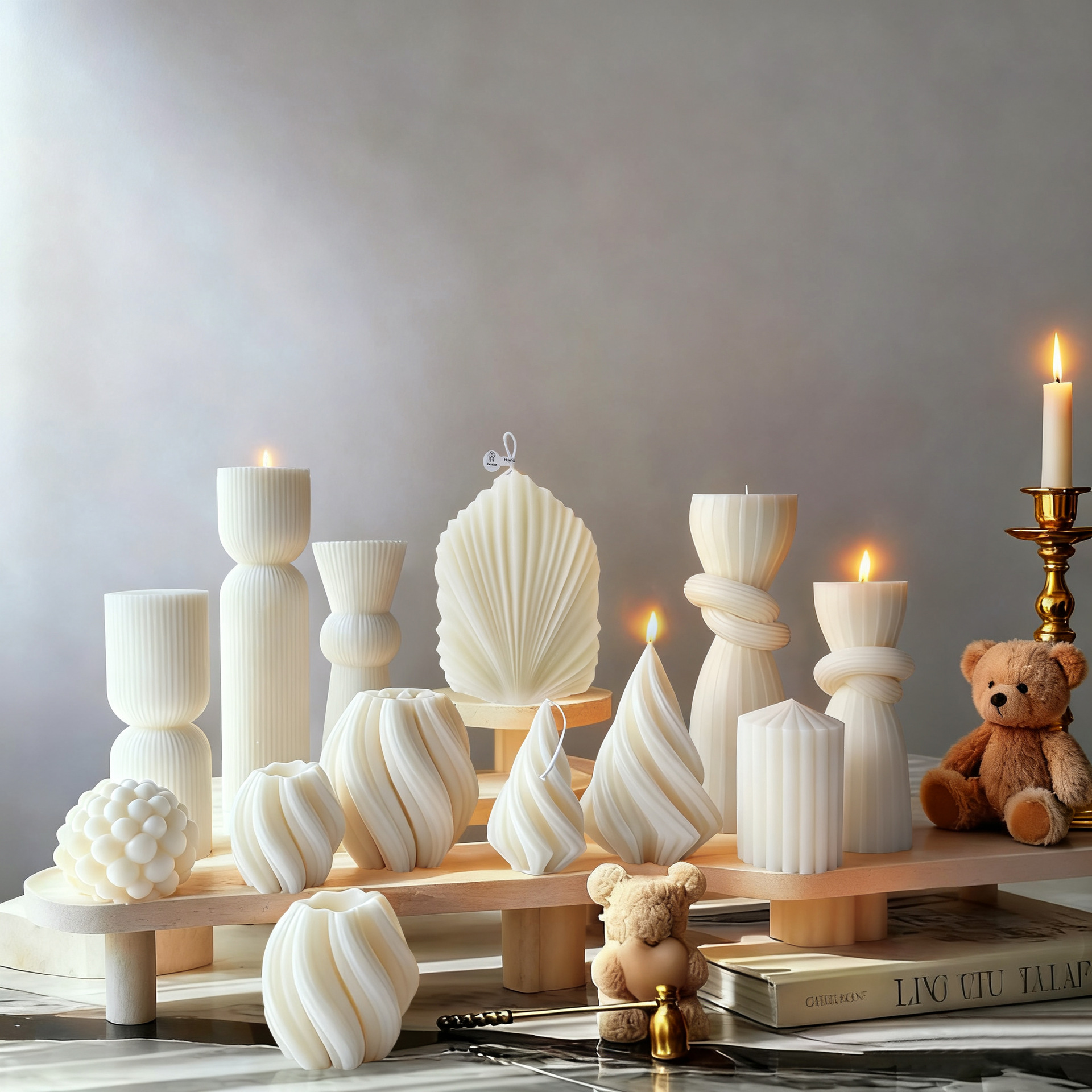 Wedding Fountain - Nordic Minimalist White Scented Candle Atmosphere