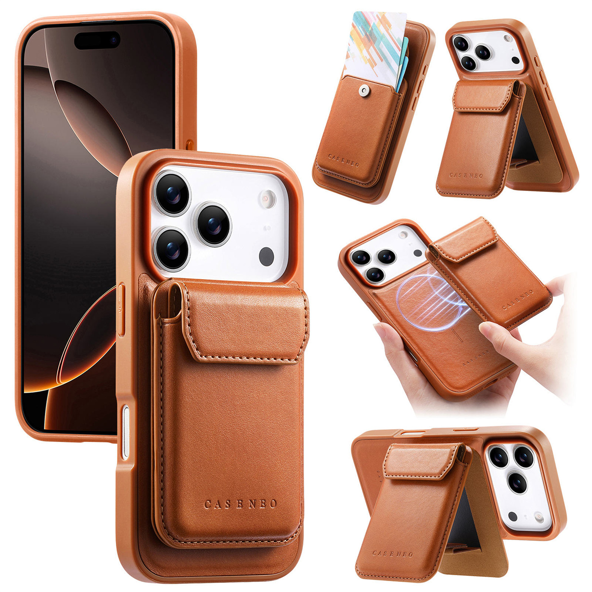 Place Card Holder - Detachable Magnetic 2 in 1 Leather