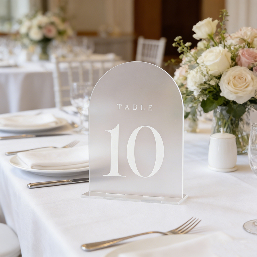Table Number Gold - 10Pcs Clear Acrylic Sign Arch with