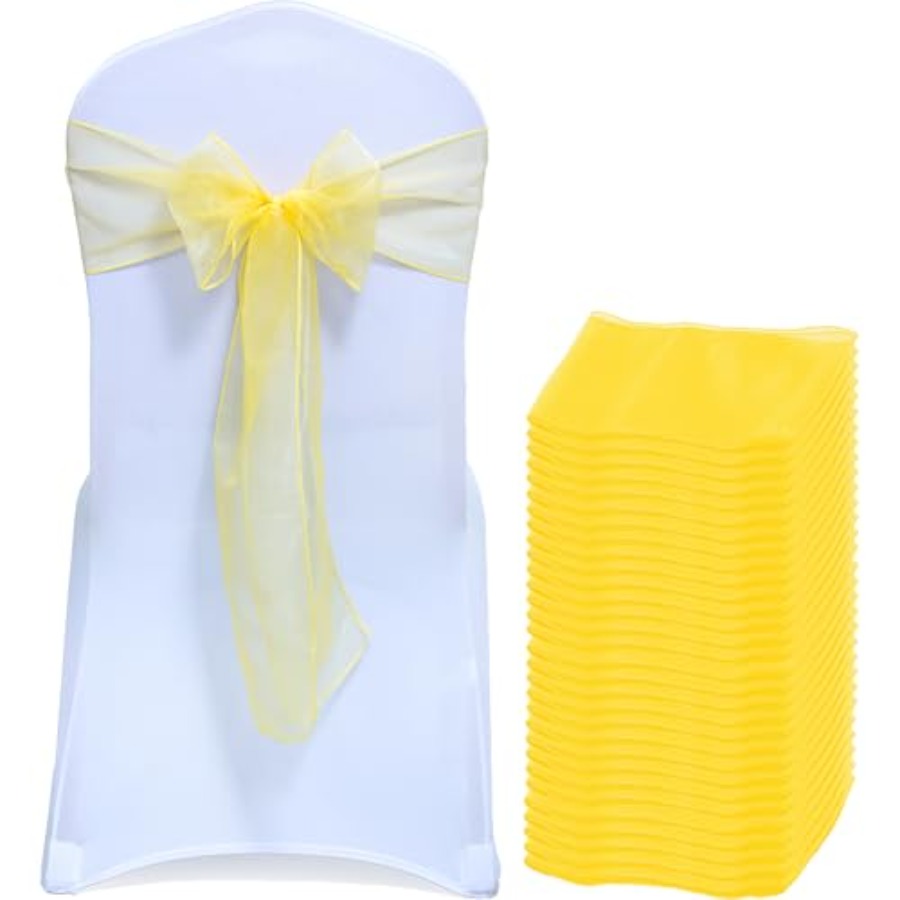 Chair Sash Organza - ® Pack of Organza Chair Sashes