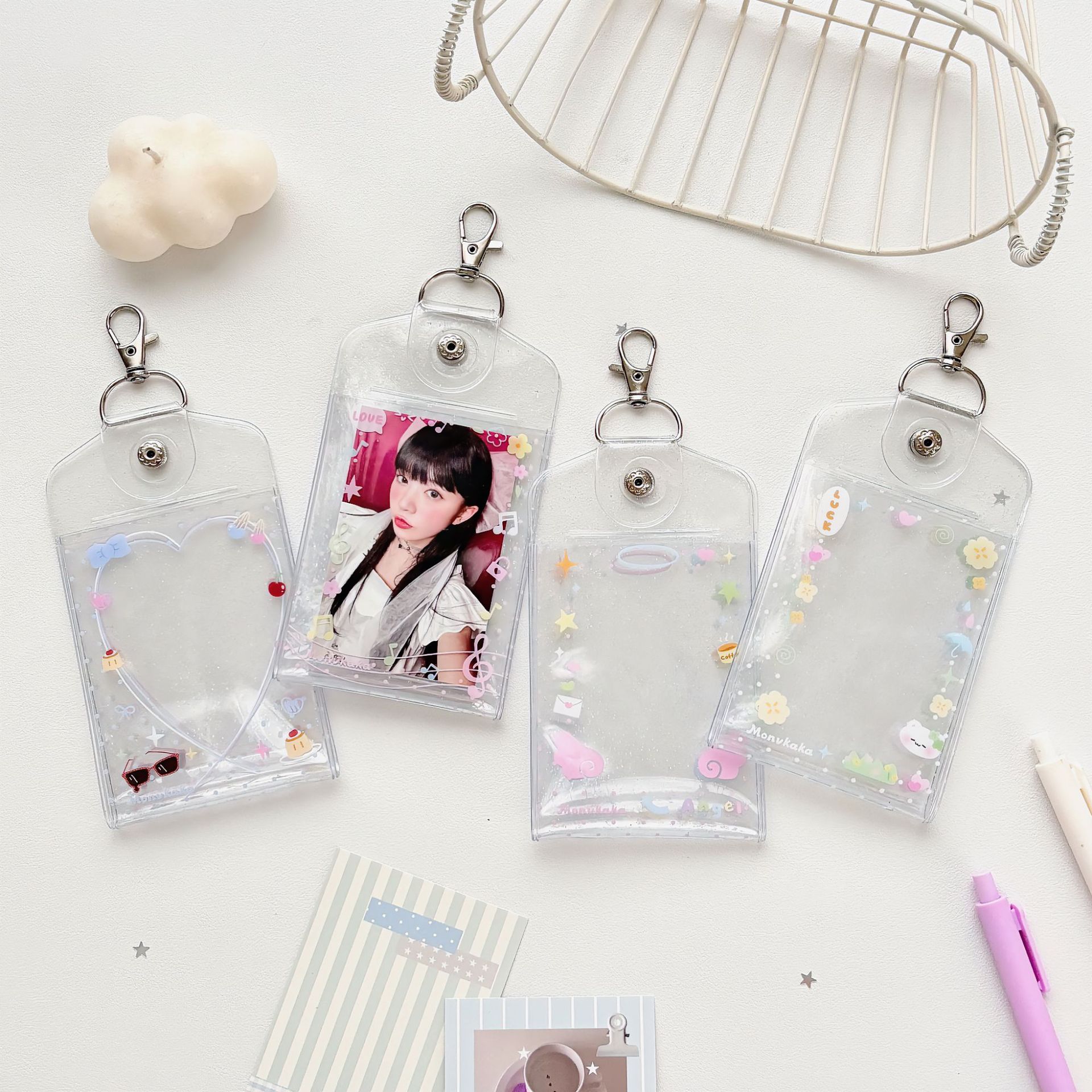 Place Card Holder - Polka Dot Angel Element Double Side