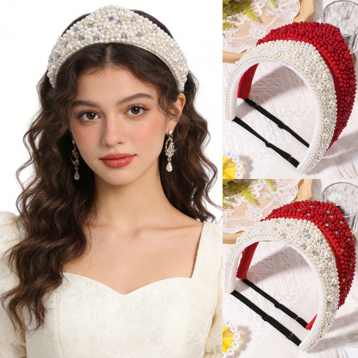 Wedding Supply List - 1pc Pearl Crown Headband For Women