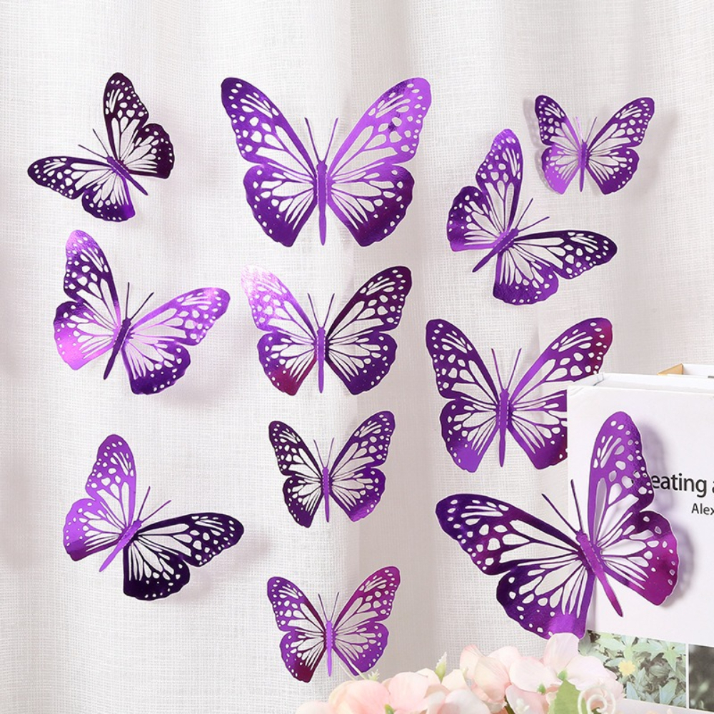 12p 3D Butterfly Wall Decor 4  - Wedding Package Gold のレビューと価格