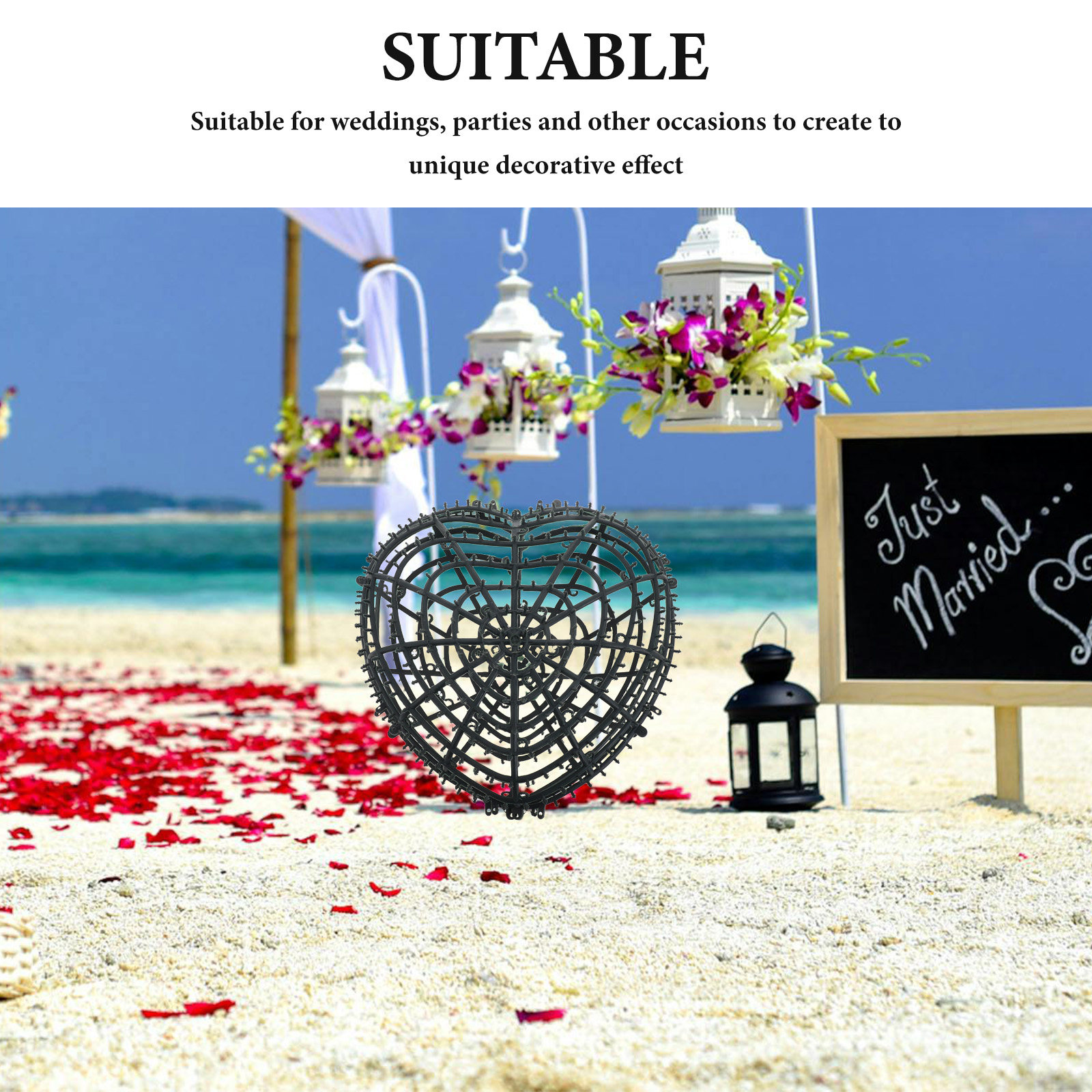 2Pcs Plastic Heart Shape Topia - Wedding Support のレビューと価格
