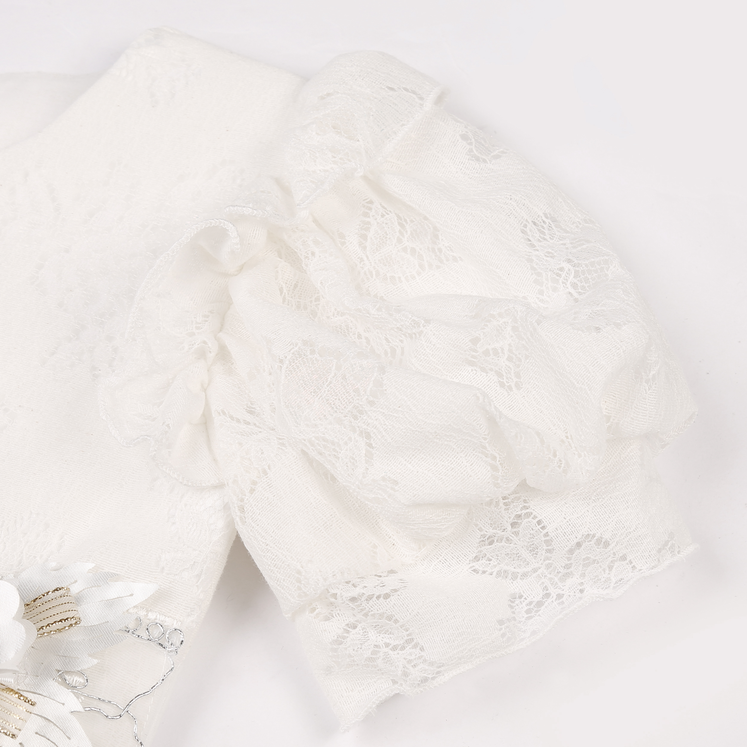 White lace floral bow waistban - Wedding Lulu のレビューと価格