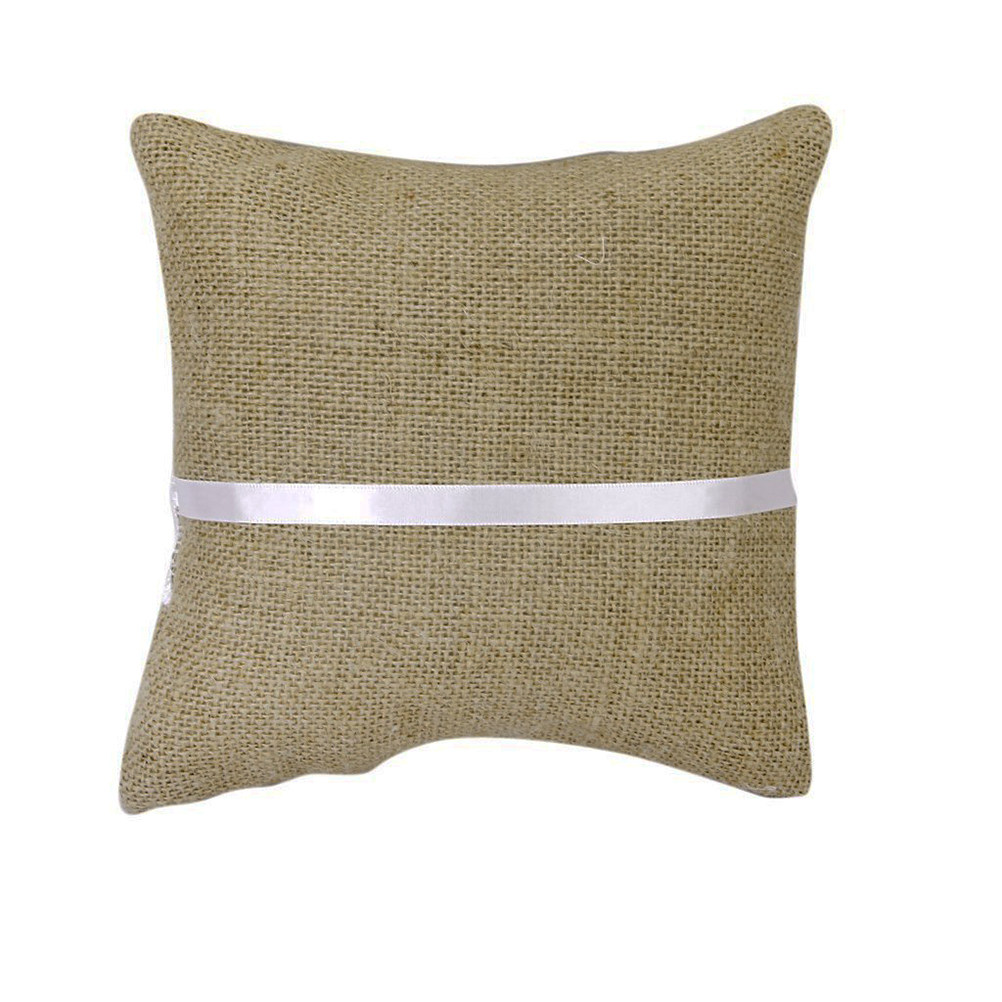 20x20cm Jute Wedding Ring Pill - Ring Bearer Pillow のレビューと価格