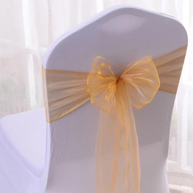 50/100pcs High Quality Sash Or - Chair Sash Organza のレビューと価格