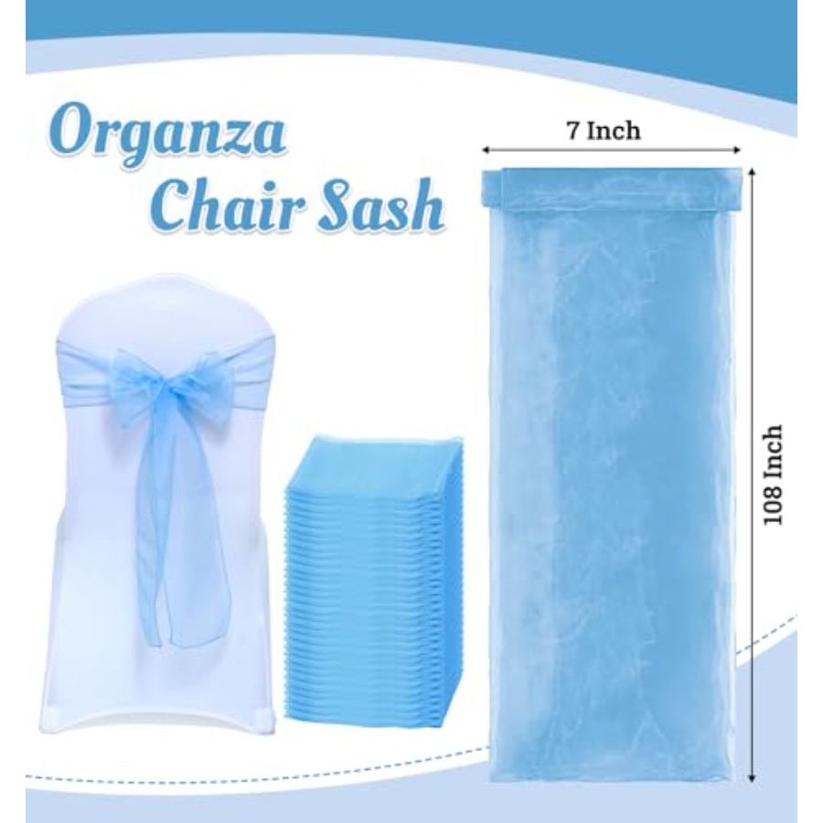 ® Pack of Organza Chair Sashes - Chair Sash Organza のレビューと価格