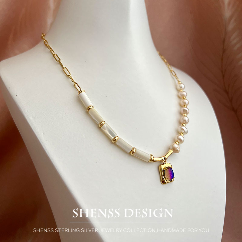 Natural 5-6mm Pearl Shell Neck - Wedding Package Gold のレビューと価格