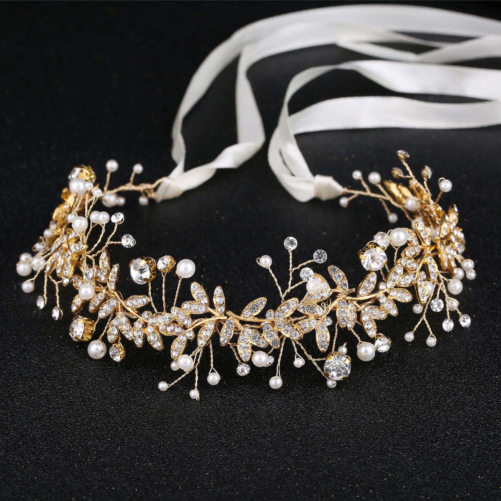 New Crystal Flower Headband Ri - Wedding Supply List のレビューと価格