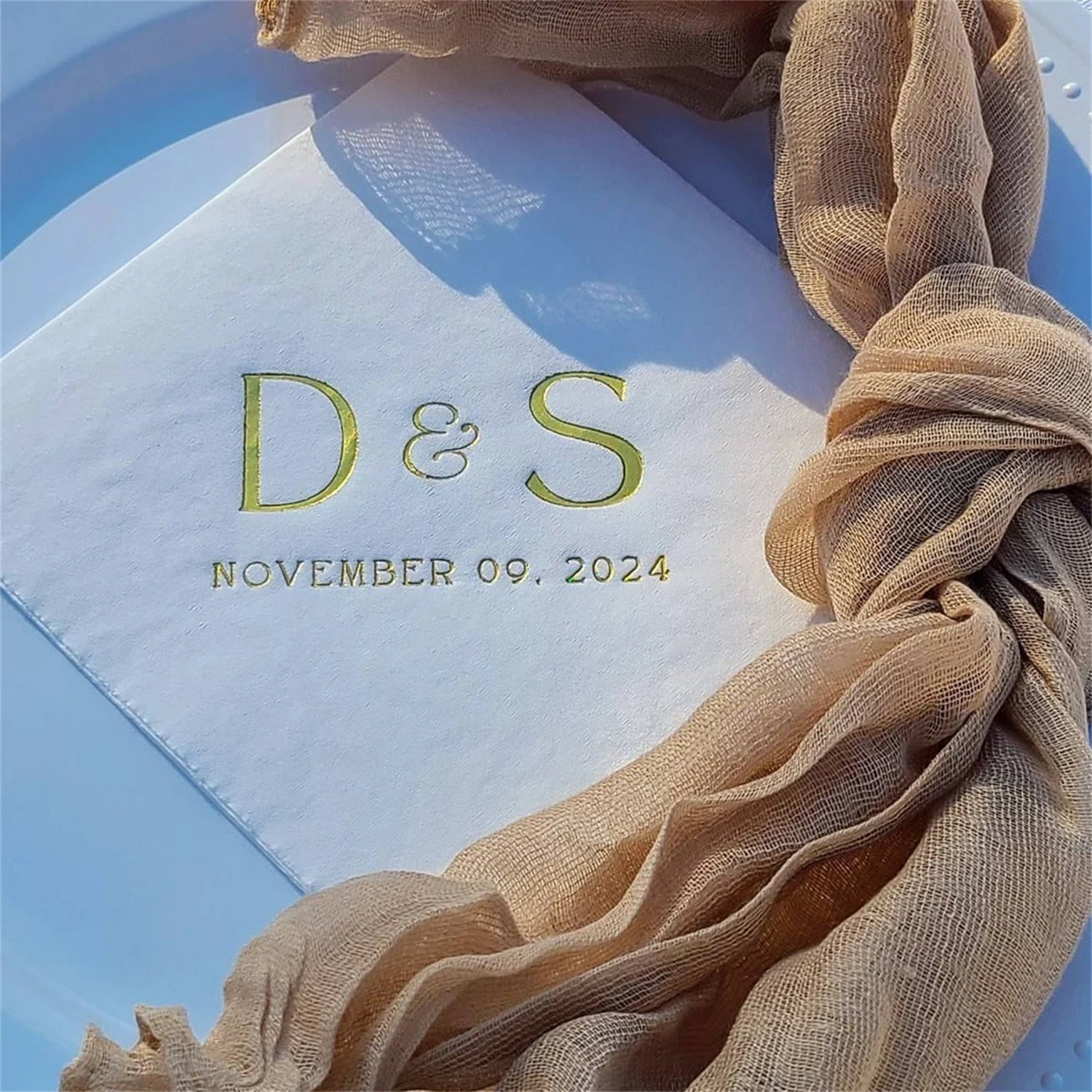 Wedding Cocktail Napkins Initi - Wedding Package Gold のレビューと価格