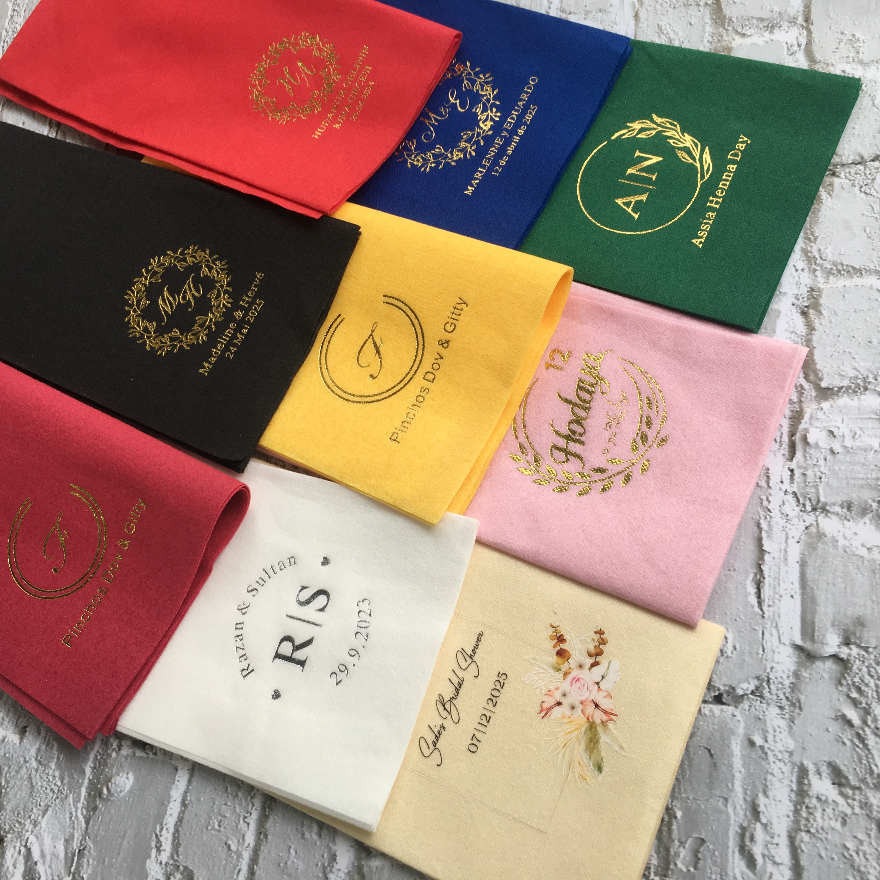 Wedding Cocktail Napkins Initi - Wedding Package Gold のレビューと価格