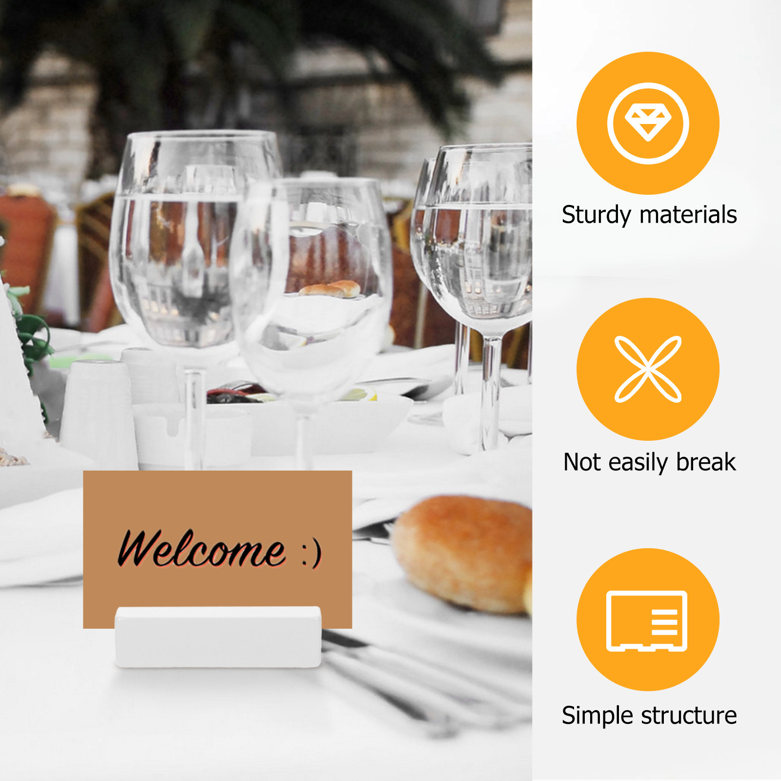 10Pcs Wooden Place Card Holder - Place Card Holder のレビューと価格