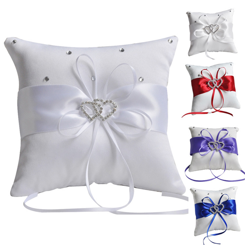 1pc White Red Blue Pillow Ribb - Ring Bearer Pillow のレビューと価格