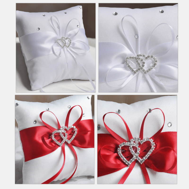 1pc White Red Blue Pillow Ribb - Ring Bearer Pillow のレビューと価格
