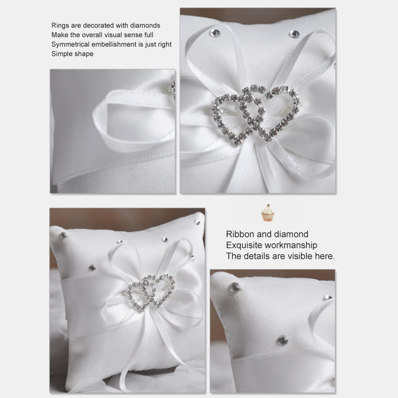1pc White Red Blue Pillow Ribb - Ring Bearer Pillow のレビューと価格