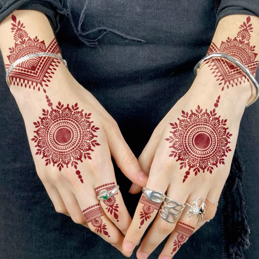 Red Lace Henna Waterproof Temp - Wedding Sutra のレビューと価格