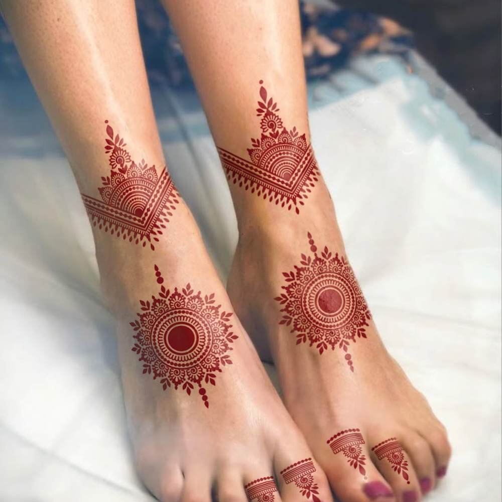 Red Lace Henna Waterproof Temp - Wedding Sutra のレビューと価格