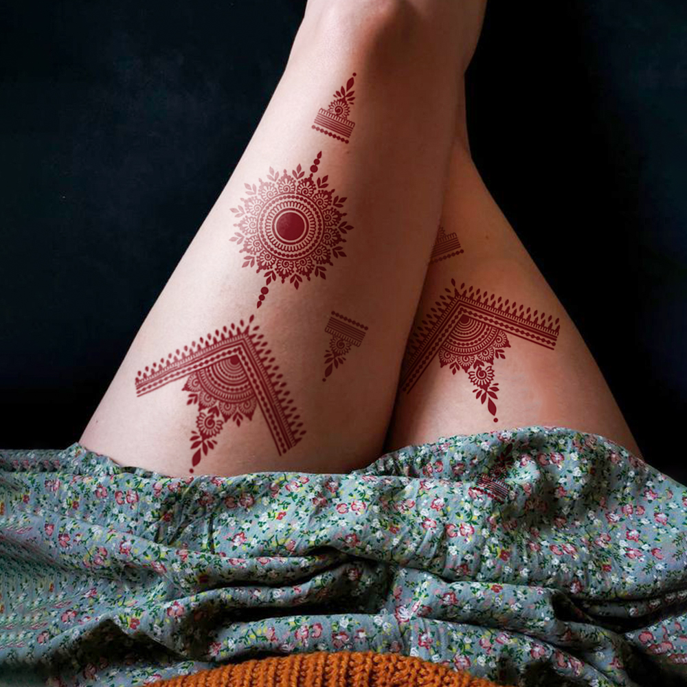 Red Lace Henna Waterproof Temp - Wedding Sutra のレビューと価格