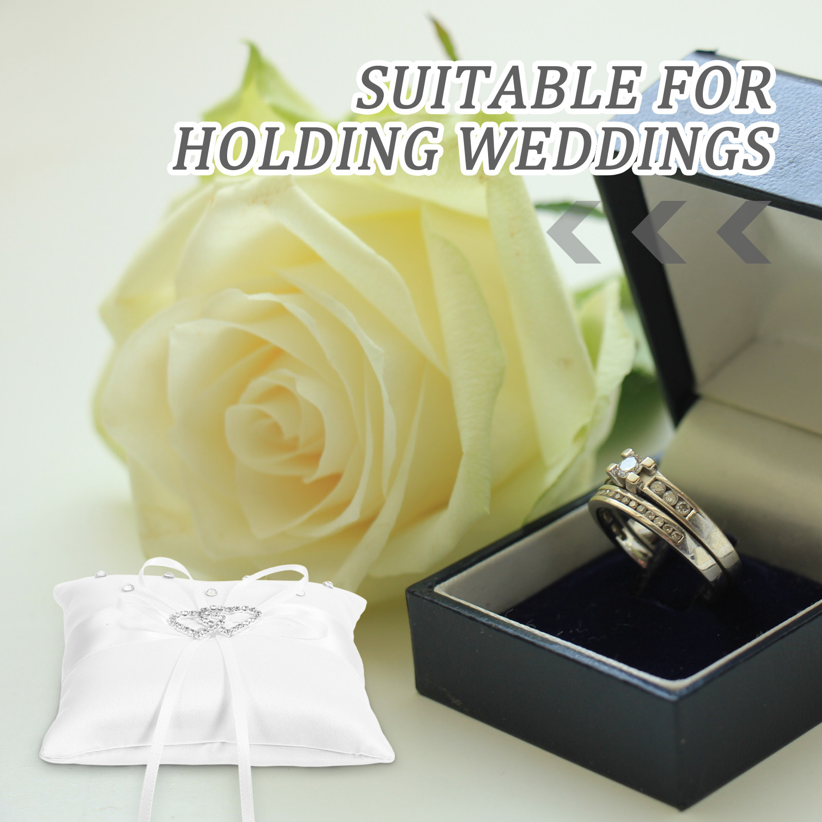 Double Heart Wedding Ring Pill - Ring Bearer Pillow のレビューと価格