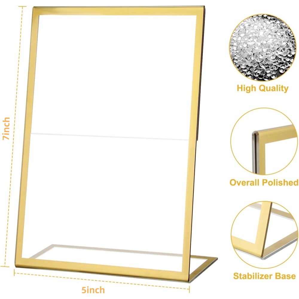 6-Pack 5x7 Gold Picture Frames - Table Number Gold のレビューと価格