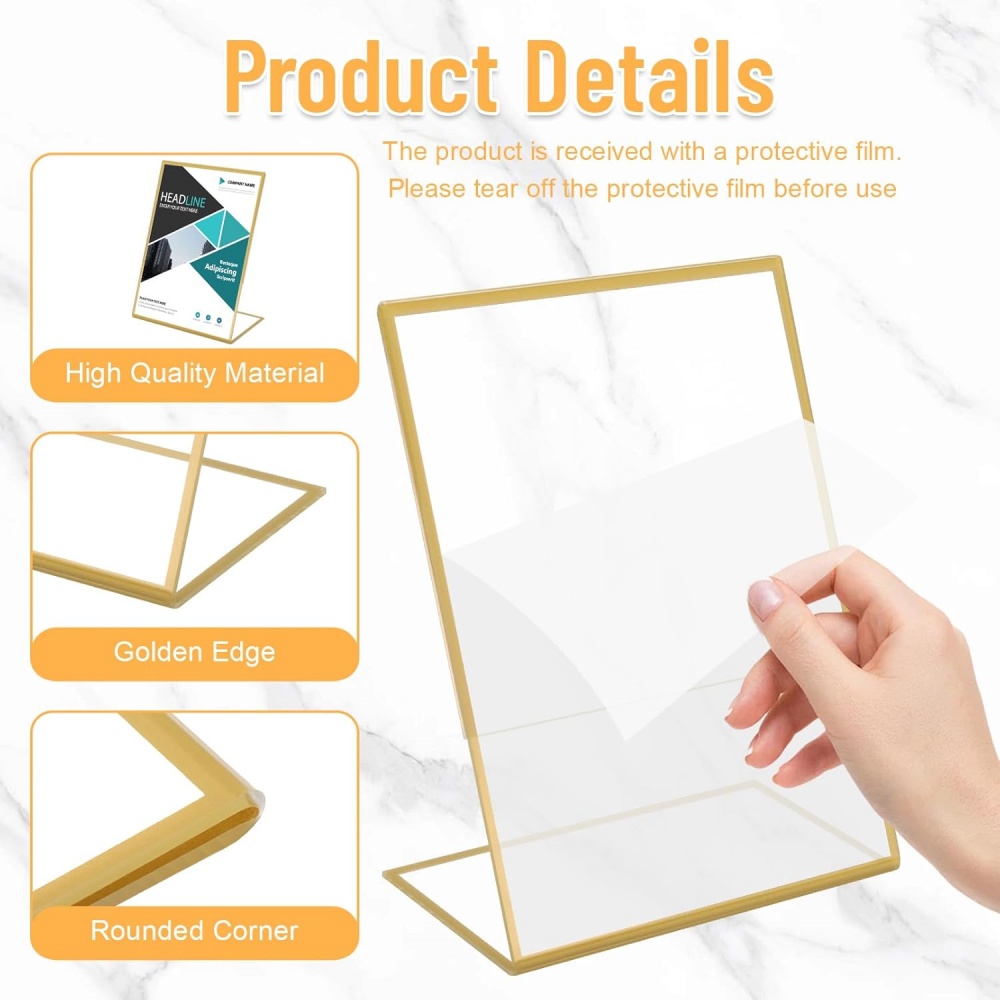 6-Pack 5x7 Gold Picture Frames - Table Number Gold のレビューと価格