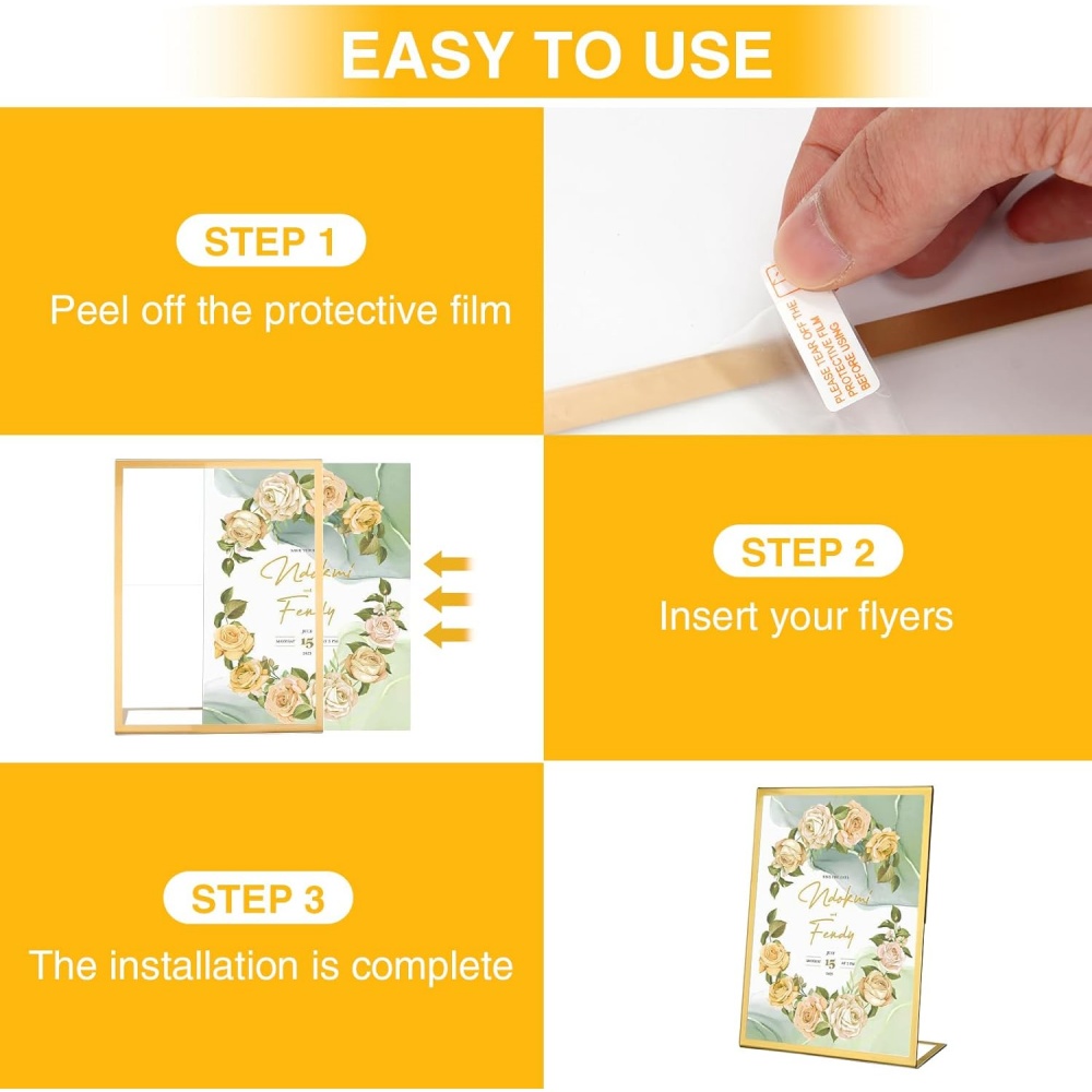 6-Pack 5x7 Gold Picture Frames - Table Number Gold のレビューと価格
