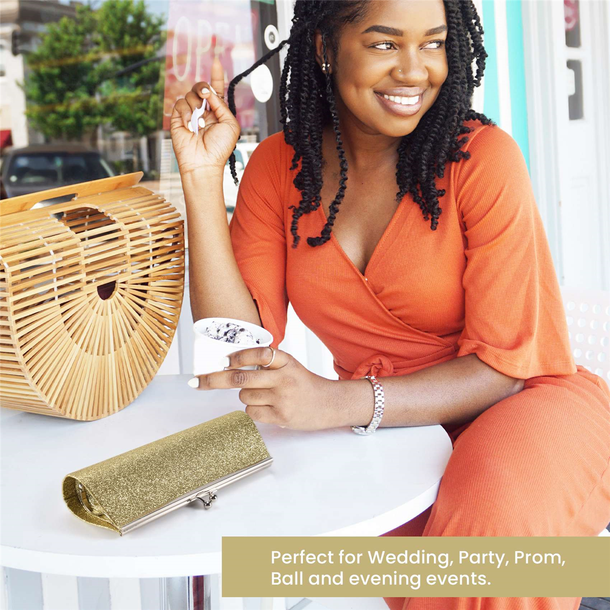 A330 Women Glitter Clutch Purs - Wedding Package Gold のレビューと価格