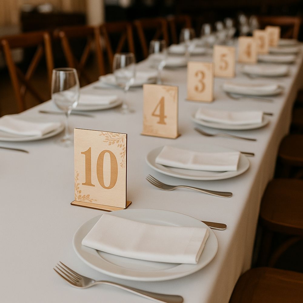 10pcs 1-10 Numbers Wooden Tabl - Table Number Gold のレビューと価格