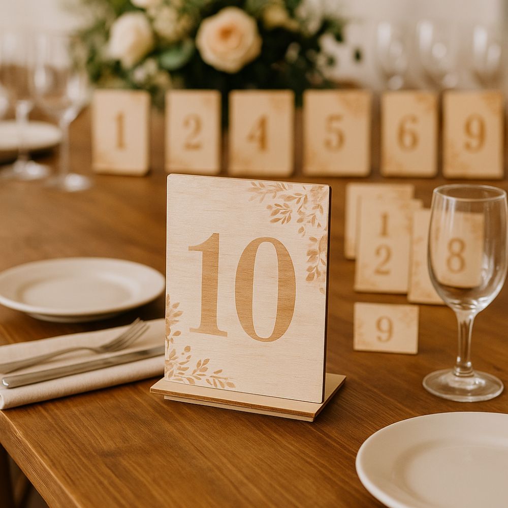 10pcs 1-10 Numbers Wooden Tabl - Table Number Gold のレビューと価格