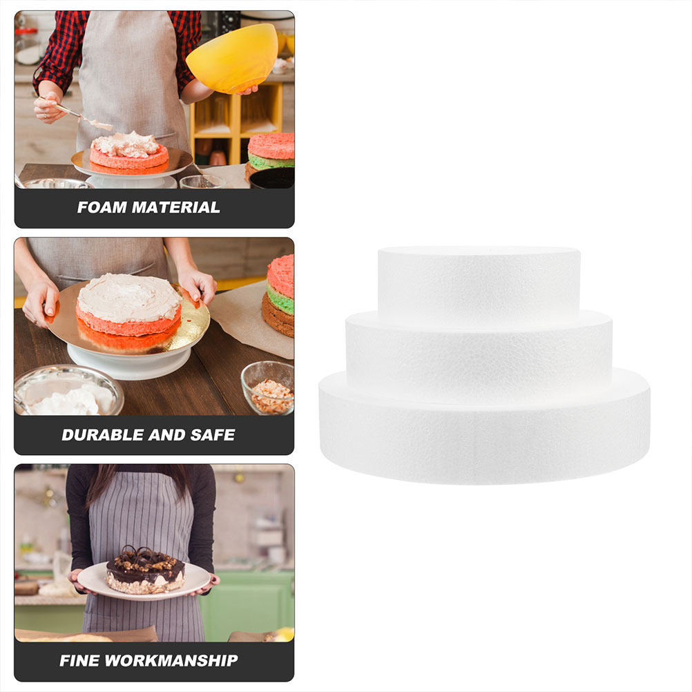 3Pcs Cake Dummy Foam Display W - Wedding Cake Supply のレビューと価格