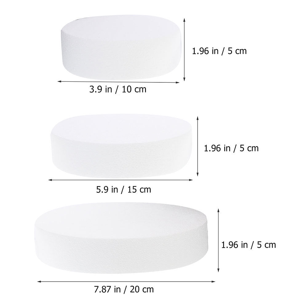 3Pcs Cake Dummy Foam Display W - Wedding Cake Supply のレビューと価格