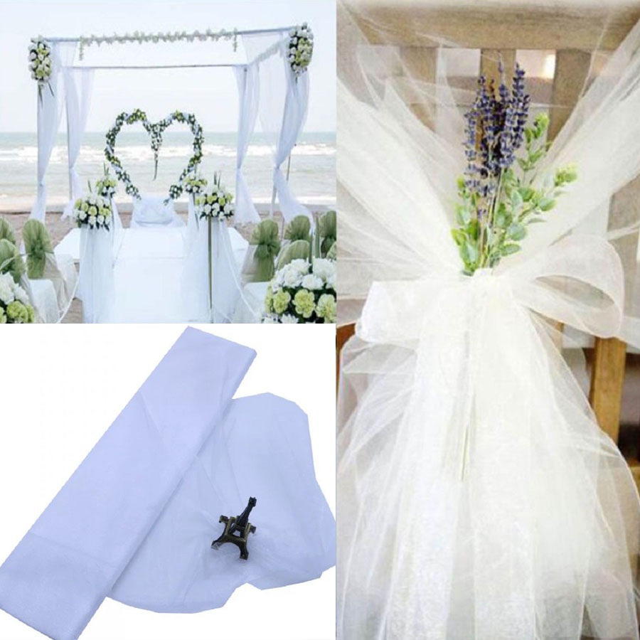 10m Wedding Decoration Tulle R - Chair Sash Organza のレビューと価格