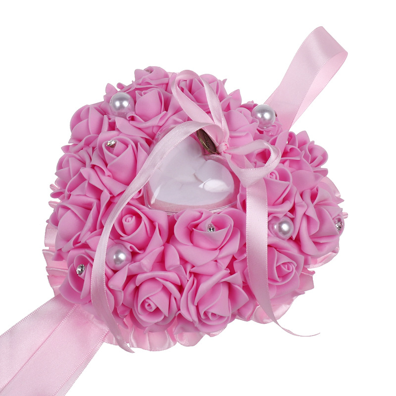 1Pcs Heart-shape Rose Flowers  - Ring Bearer Pillow のレビューと価格