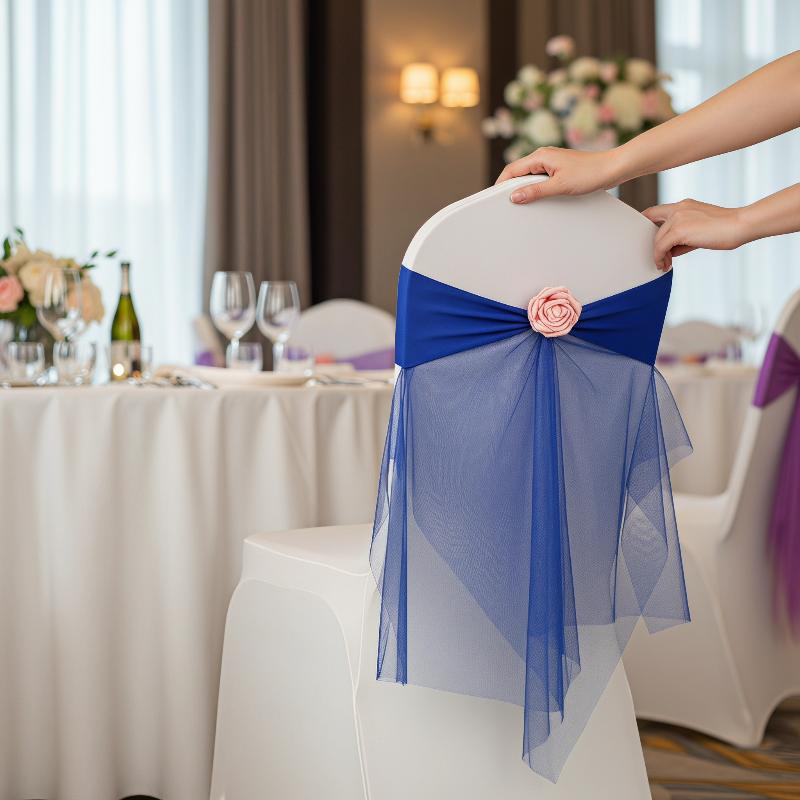 Organza Chair Sashes Flower Sp - Chair Sash Organza のレビューと価格