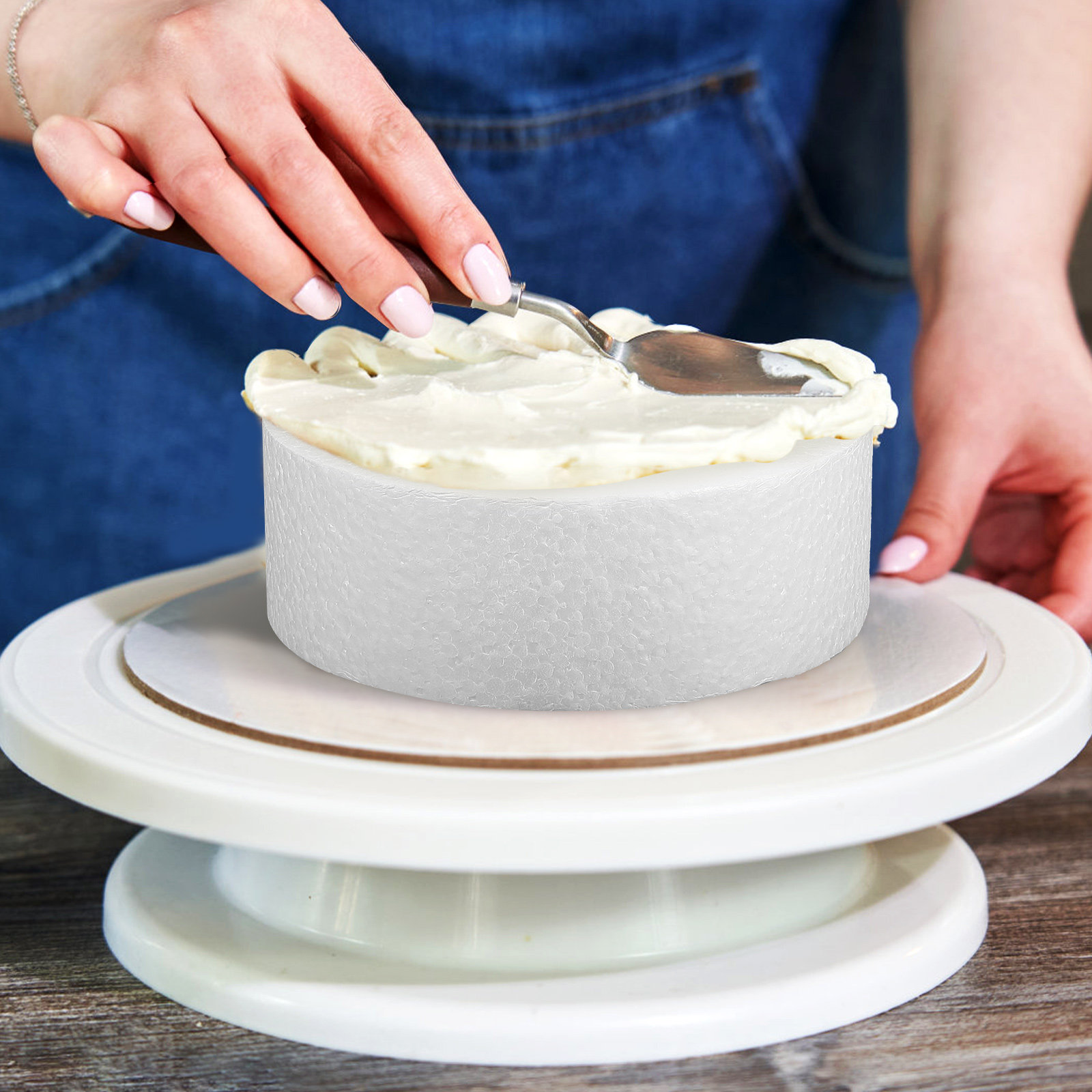 3Pcs DIY Round Cake Dummies Ba - Wedding Cake Supply のレビューと価格