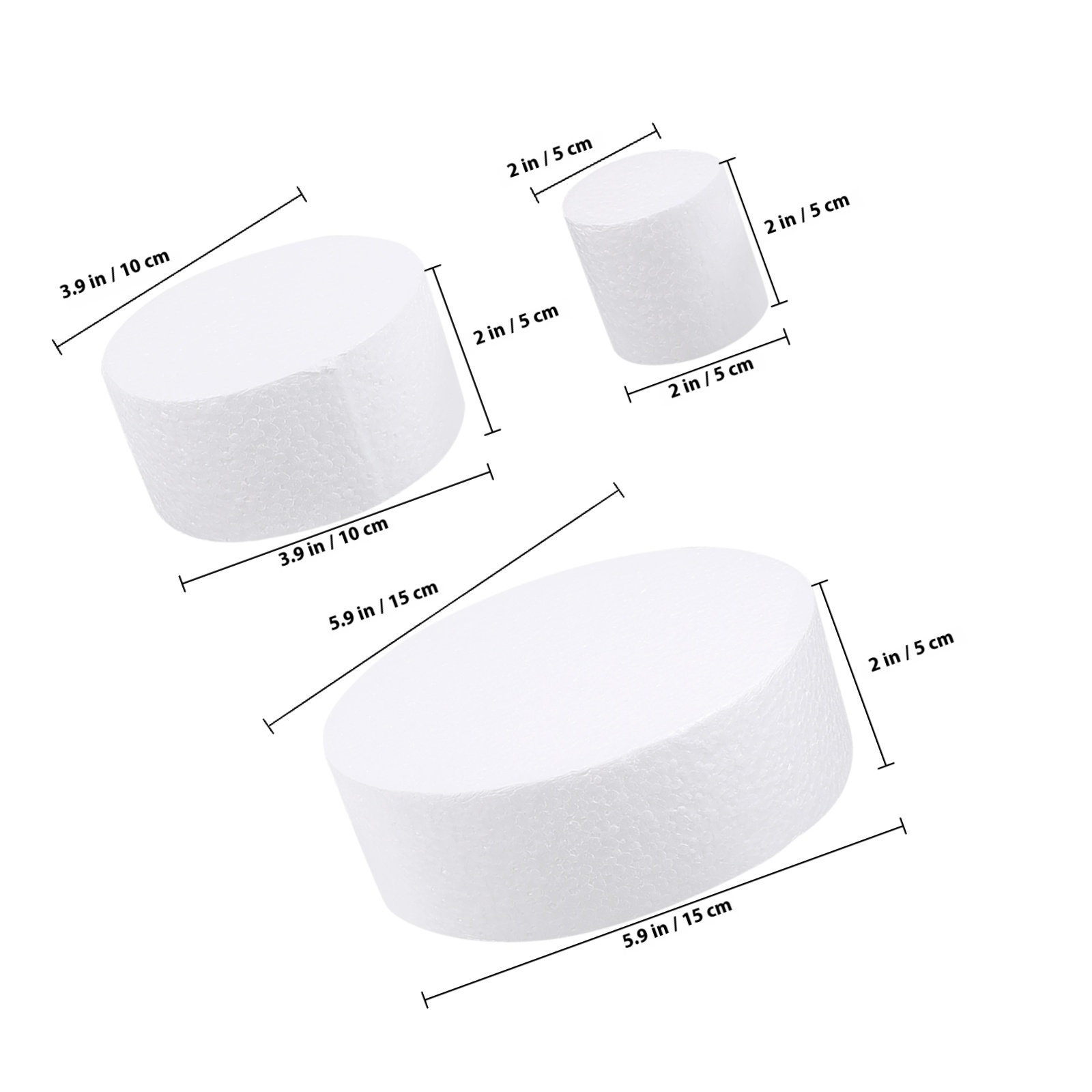 3Pcs DIY Round Cake Dummies Ba - Wedding Cake Supply のレビューと価格