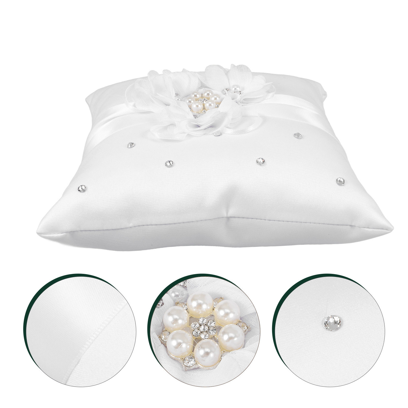 20x20cm Flower Wedding Ring Pi - Ring Bearer Pillow のレビューと価格